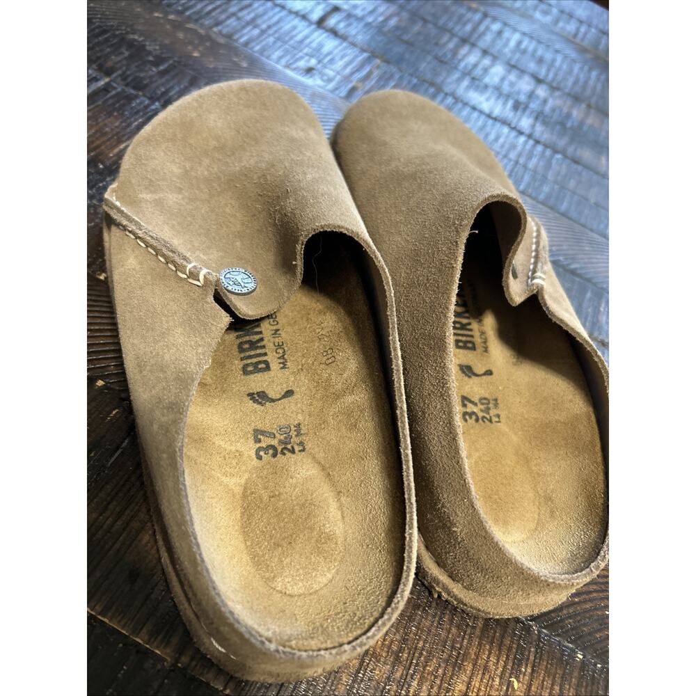 Birkenstock Zermatt Premium Suede Leather Clogs Taupe Brown Size 37 US6 - Picture 2 of 7